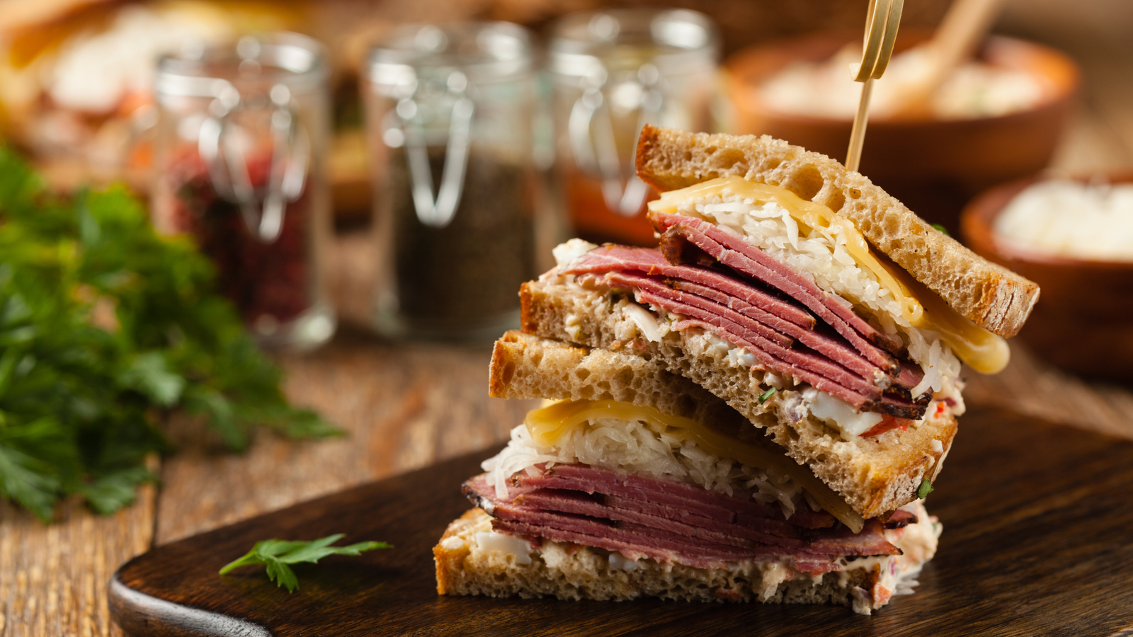 Order The Pastrami Sandwich food online from Park Blvd Liquor And Deli store, San Diego on bringmethat.com