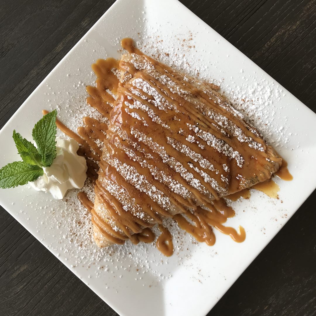 Order Apple Pie Crepe food online from Coco Crepes store, League City on bringmethat.com