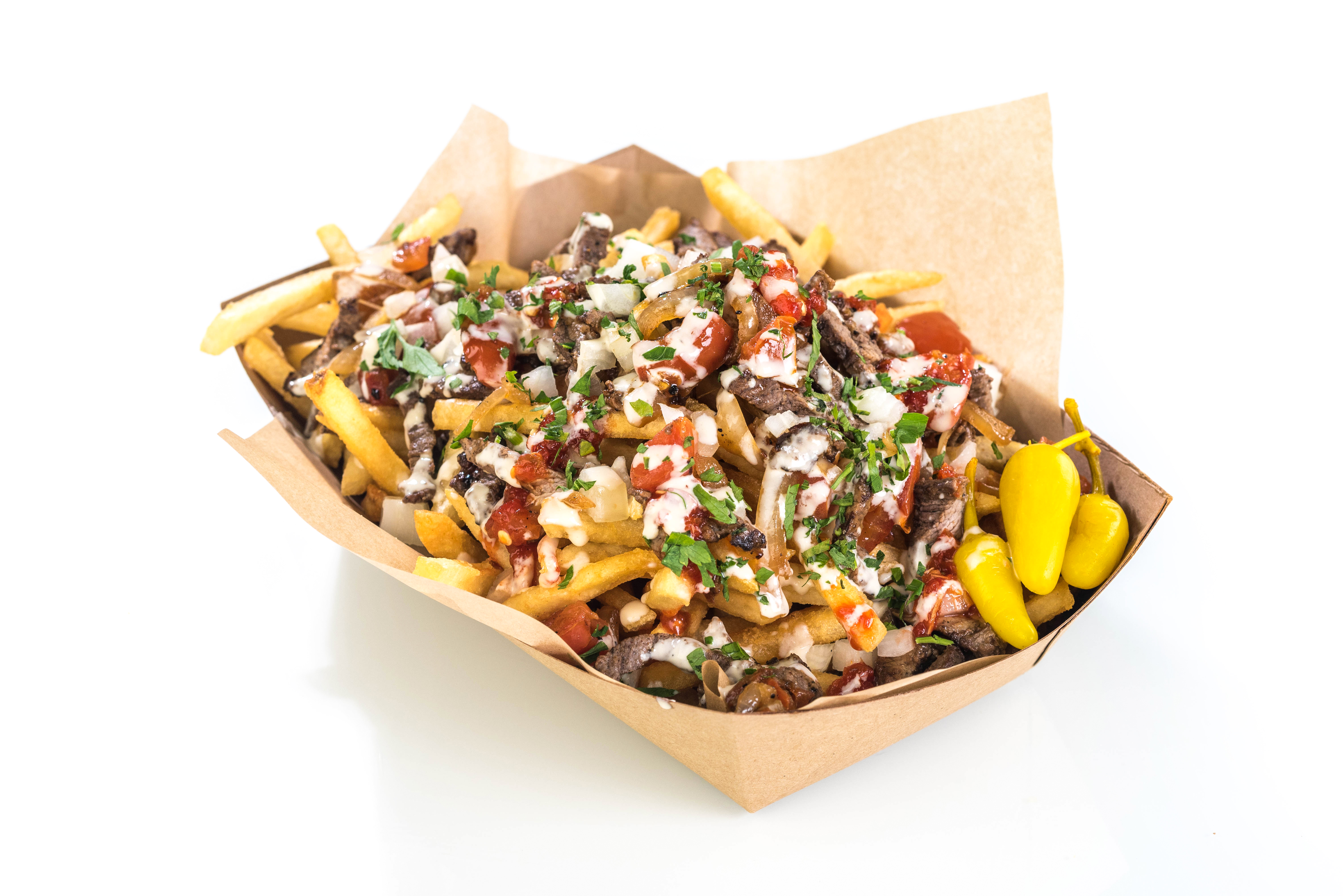 Order Beef Shawarma Fries food online from Cafe Du Liban store, Los Angeles on bringmethat.com