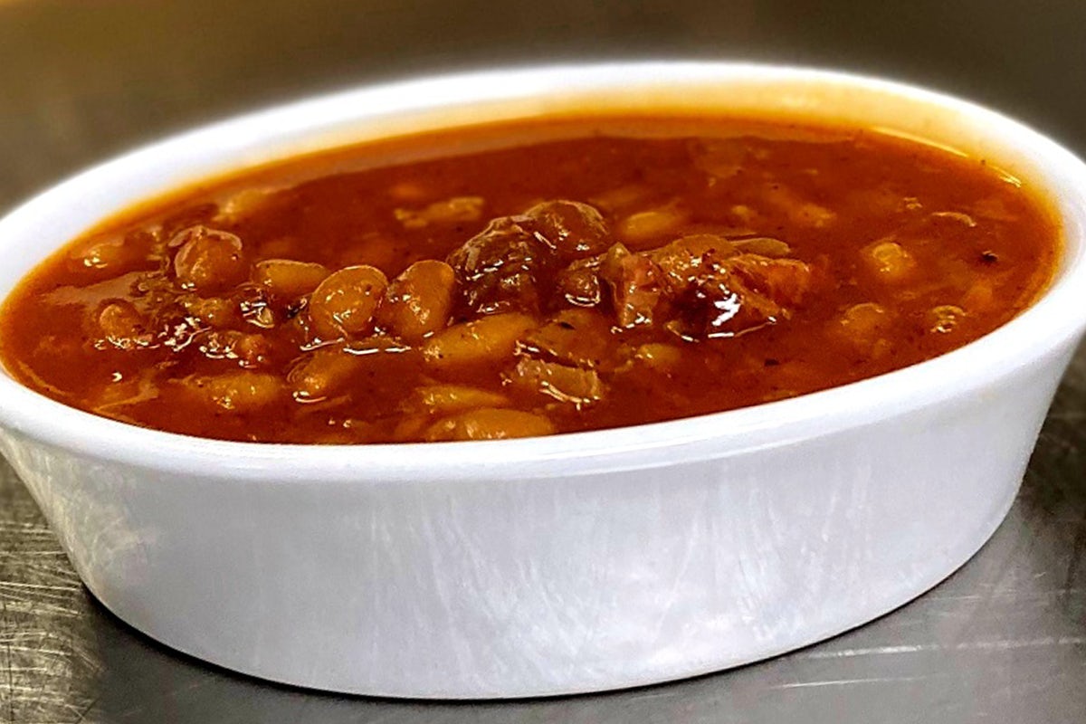 Order SCRATCH BBQ BEANS WITH BRISKET food online from 54th Street Grill and Bar store, Arnold on bringmethat.com