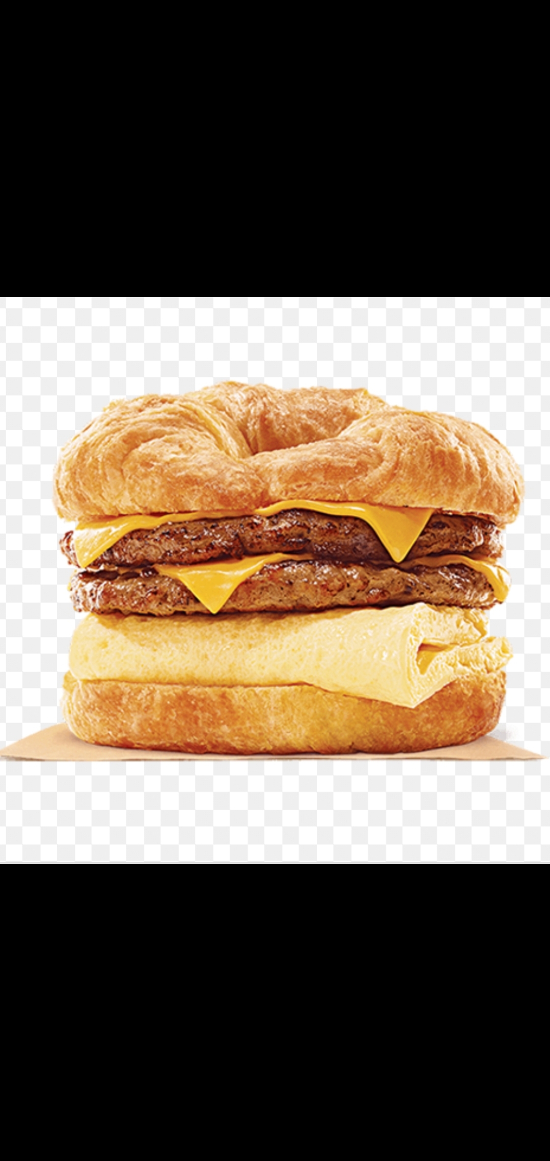 Order Eggs Double Sausage Double Cheese Croissant Sandwich  food online from American Gourmet Foods Deli store, New York on bringmethat.com