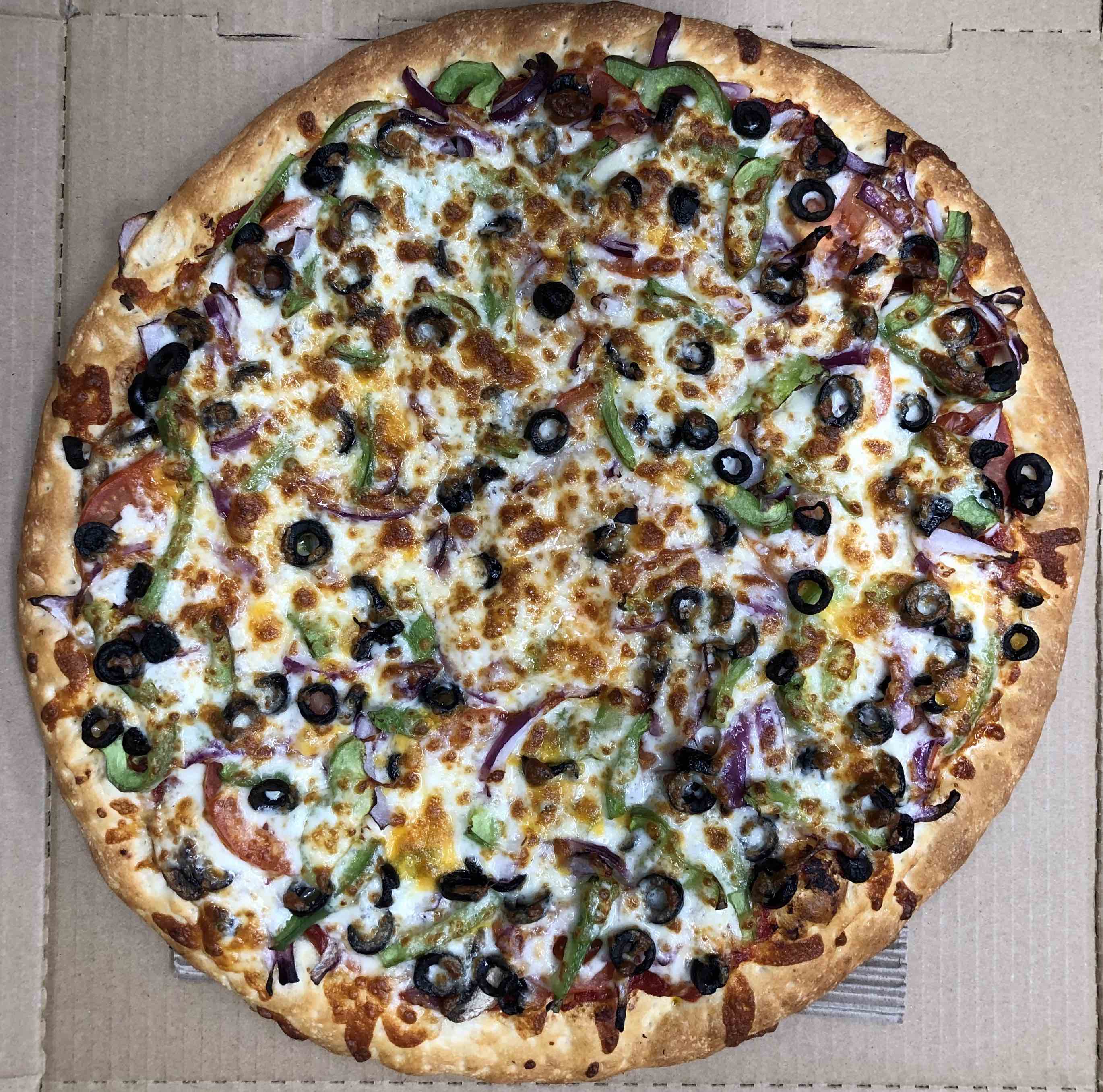 Order 23. Herbivore Delite Pizza food online from Pappageorggeo Pizza store, San Jose on bringmethat.com