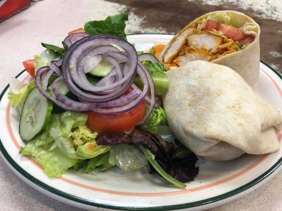 Order Grilled Chicken Wrap - Wrap food online from Bazzano's Pizza store, Plattsburgh on bringmethat.com