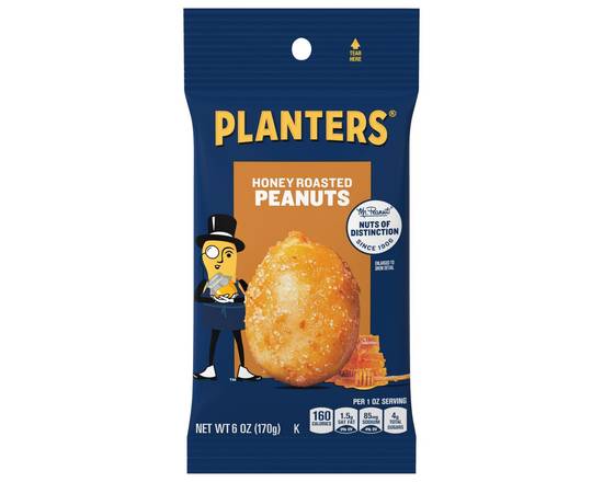 Order Planters Peanuts Honey Roasted 6oz food online from Rocket store, San Clemente on bringmethat.com
