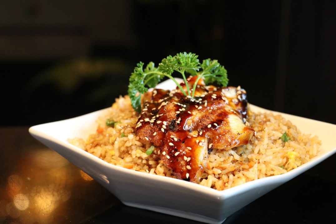 Order Eel Fried Rice food online from Sushi Sakura Express store, Houston on bringmethat.com