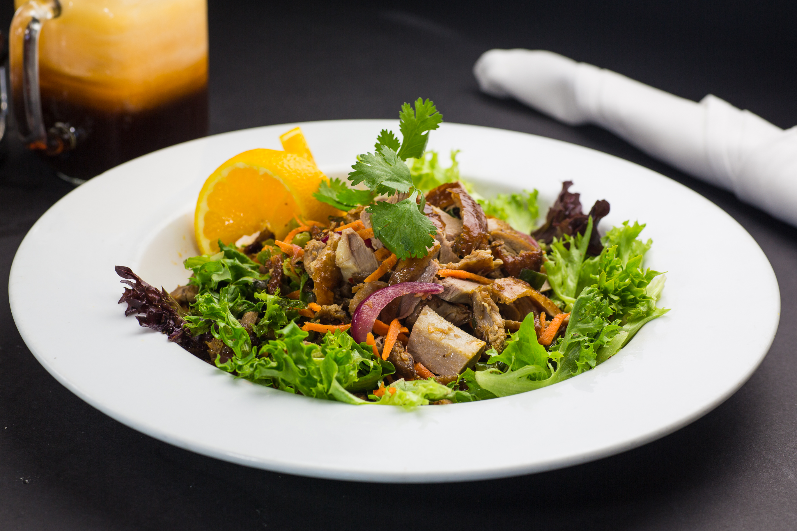 Order 25. Roasted Duck Salad food online from Thai Dishes store, Santa Monica on bringmethat.com