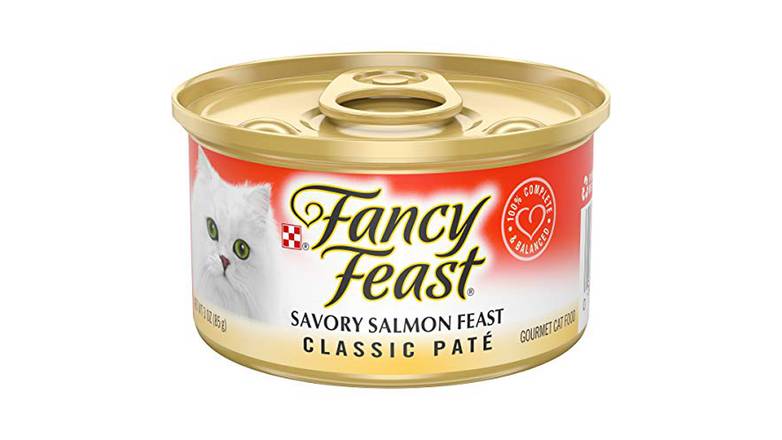 Order Purina Fancy Feast Grain Free Pate Wet Cat Food, Classic Pate Savory Salmon Feast - Count 24 food online from Route 7 Food Mart store, Norwalk on bringmethat.com