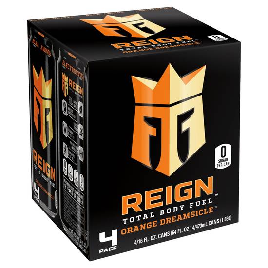 Order Reign Energy Drink Dreamsicle Ultra Strong (16 oz x 4 ct) food online from Rite Aid store, FEDERAL WAY on bringmethat.com