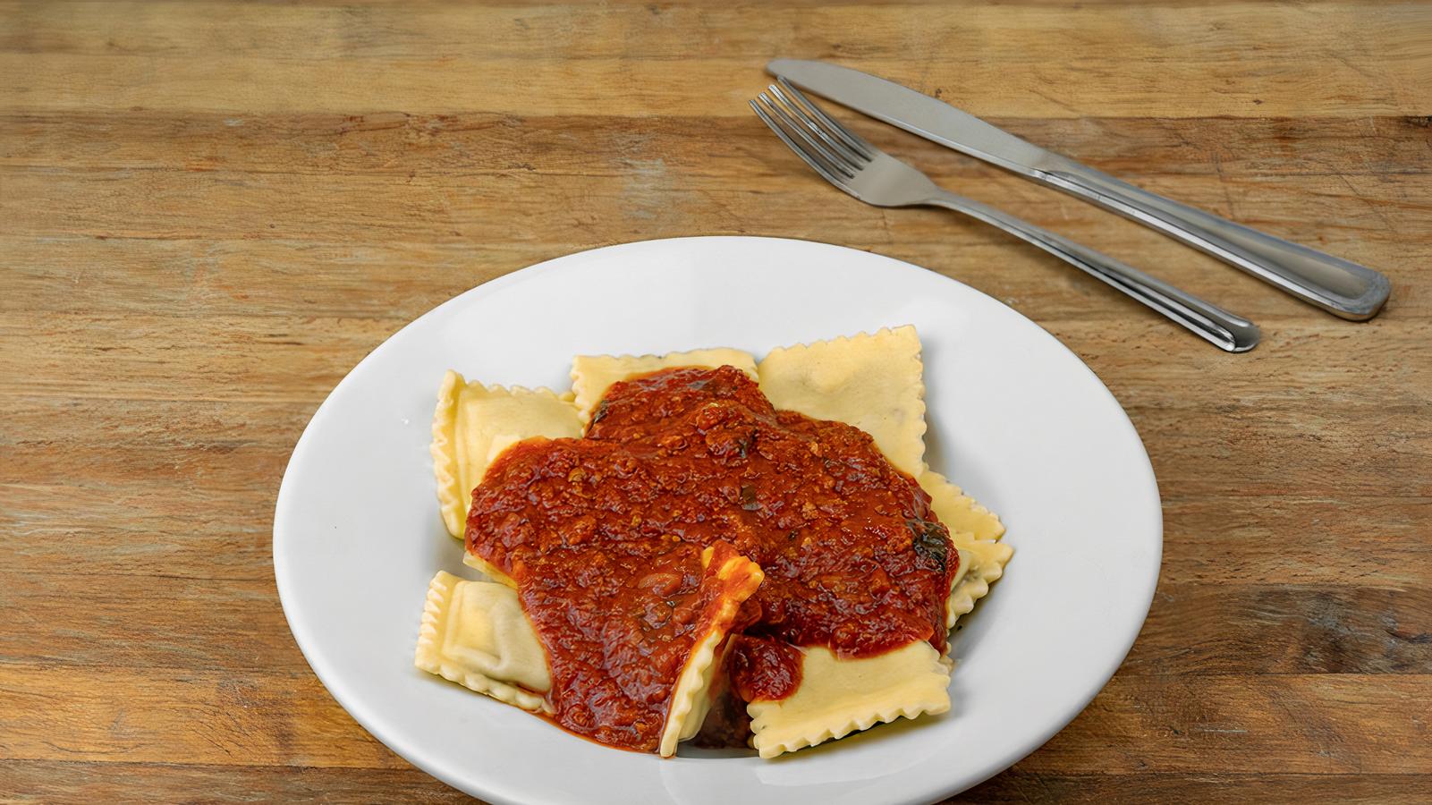 Order Ravioli (Traditional Beef) food online from Toto's Pizzeria & Restaurant store, Belmont on bringmethat.com
