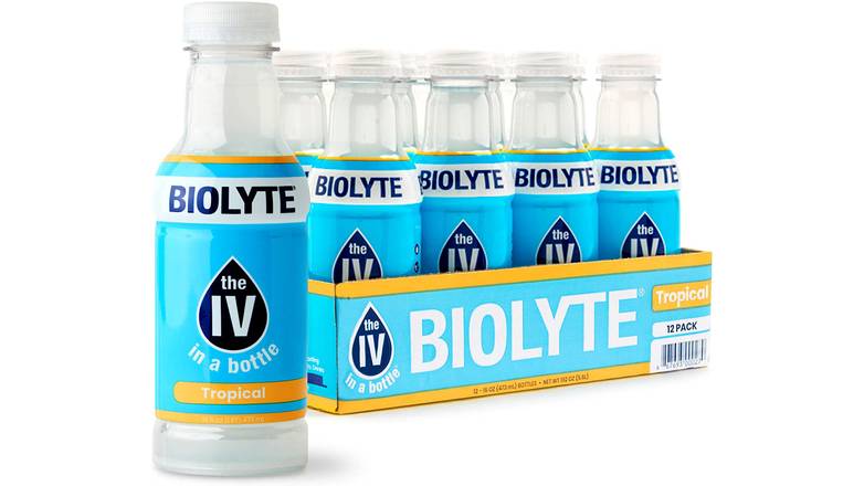 Order Biolyte Electrolyte Drink, Tropical - Pack Of 12 food online from Valero Food Mart store, Murrayville on bringmethat.com