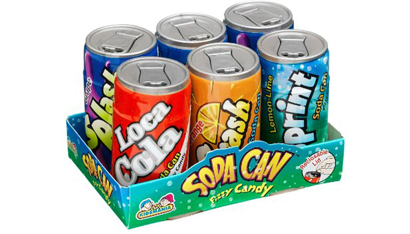 Order Kidsmania Soda Can Fizzy Candy food online from Plaza Market store, Baldwin Park on bringmethat.com