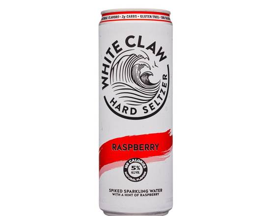 Order White Claw Raspberry, 19oz can hard seltzer (5.0% ABV) food online from Fastrip store, Bakersfield on bringmethat.com