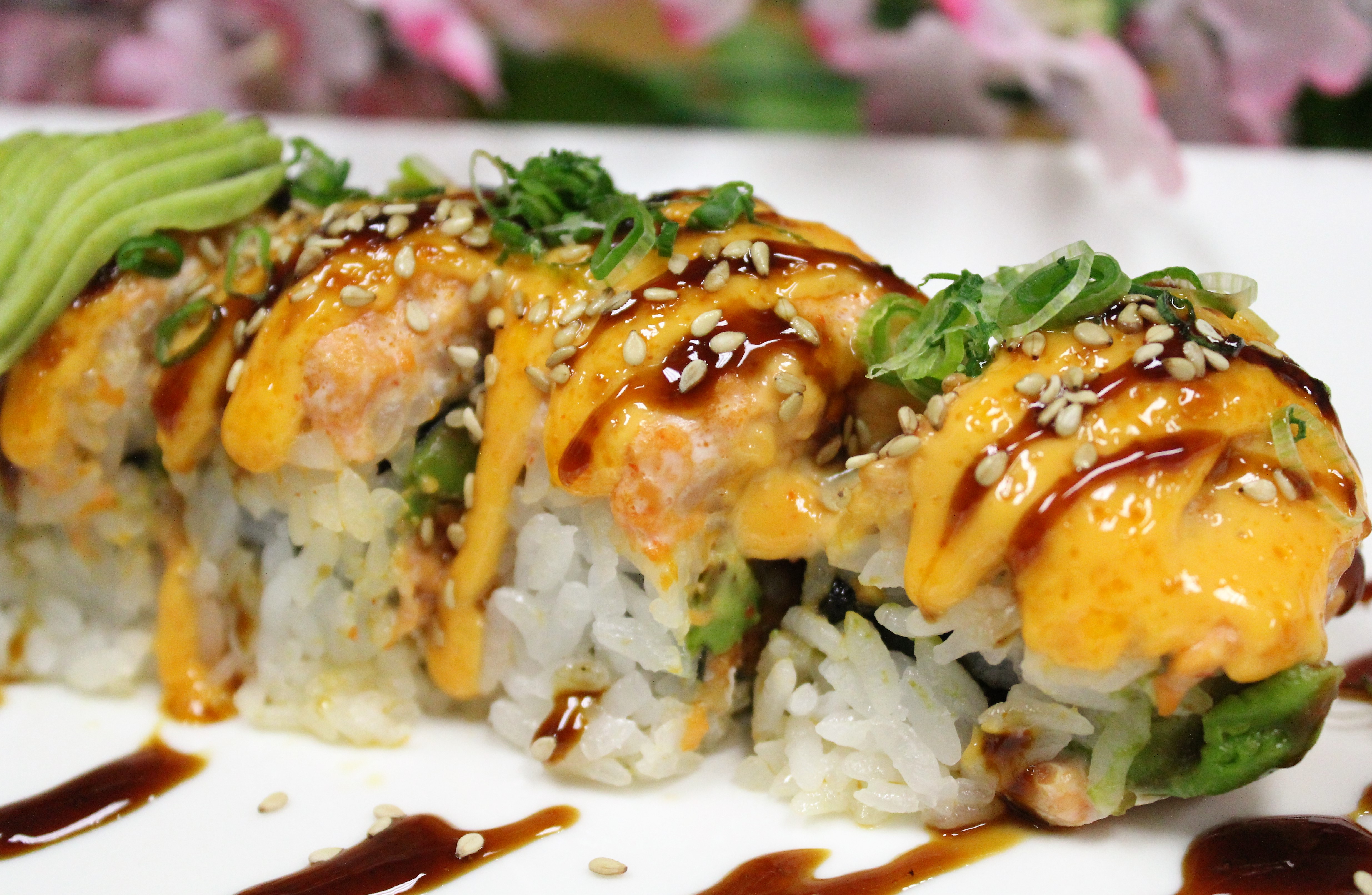 Order Baked Salmon Roll food online from Cafe De Thai & Sushi store, Oceanside on bringmethat.com