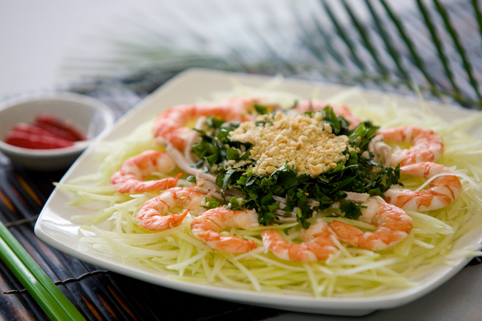 Order 20. Papaya Salad food online from Ha Long Pho Noodle House store, Honolulu on bringmethat.com