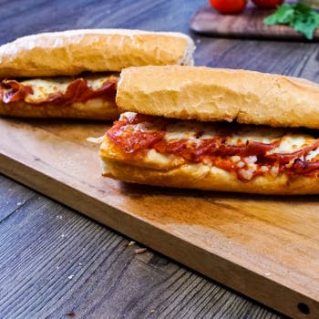 Order Pizzaroni Hoagie - 6 1/2" food online from Fox's Pizza Den of Brookline  store, Pittsburgh on bringmethat.com