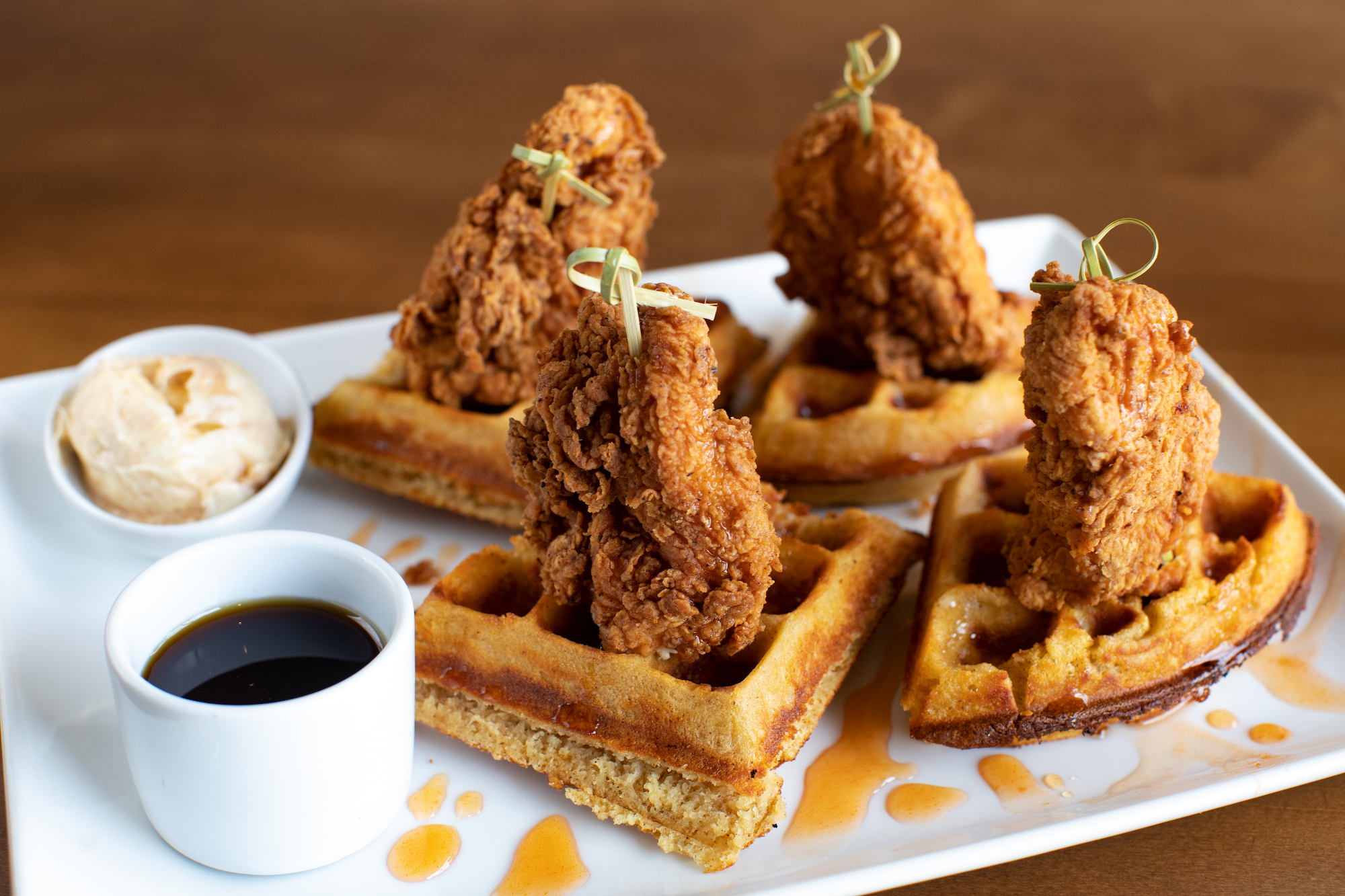 Order Chicken and Waffles food online from Coma Coffee Roasters store, Richmond Heights on bringmethat.com
