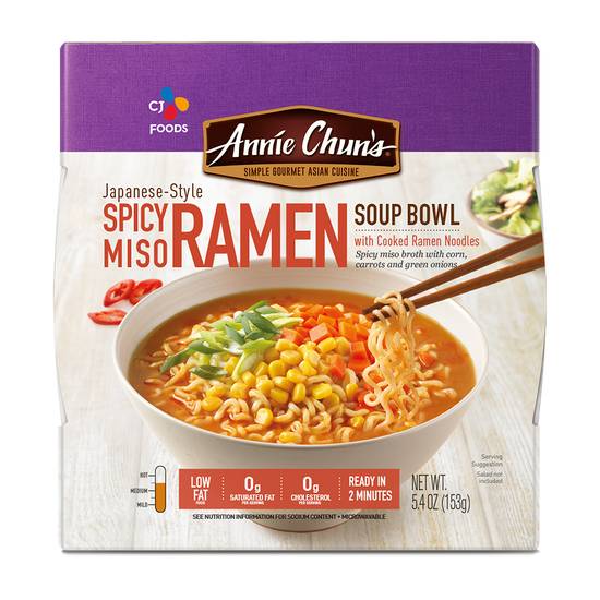 Order Annie Chun's Japanese-Style Spicy Miso Ramen Soup Bowl, 5.4 OZ food online from Cvs store, CENTRAL FALLS on bringmethat.com