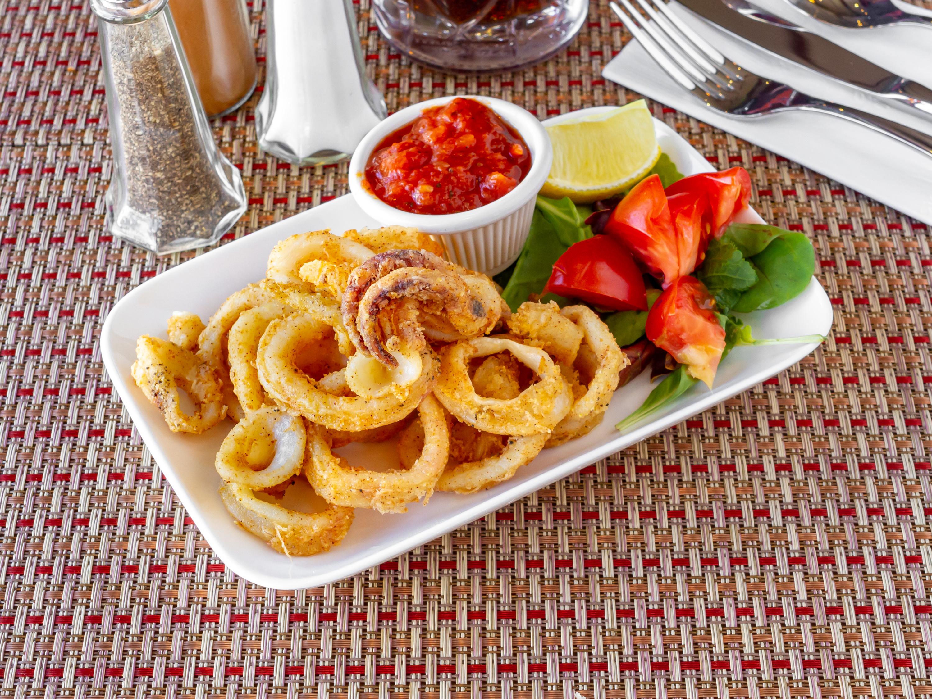 Order Fried Calamari food online from Good Eats store, Guttenberg on bringmethat.com