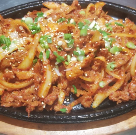 Order E9. Spicy Pork Bulgogi food online from Myung Ga store, San Bernardino on bringmethat.com