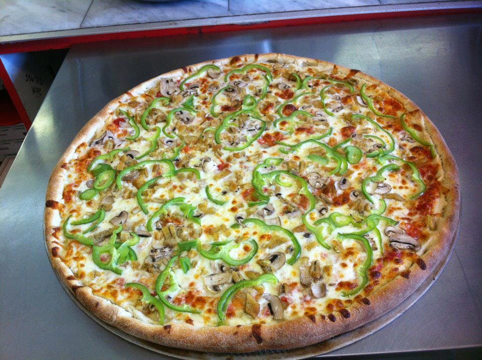 Order Pesto Chicken Pizza - Small 12'' food online from Paramount Pizza Slices store, Holyoke on bringmethat.com