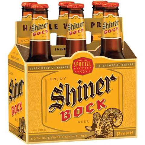Order Shiner Bock 6 Pack 12oz Bottle food online from Brews And Bites store, Irving on bringmethat.com