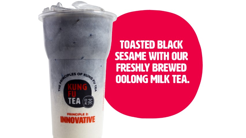 Order Sesame Oolong Milk Tea food online from Kung Fu Tea Kent store, Kent on bringmethat.com