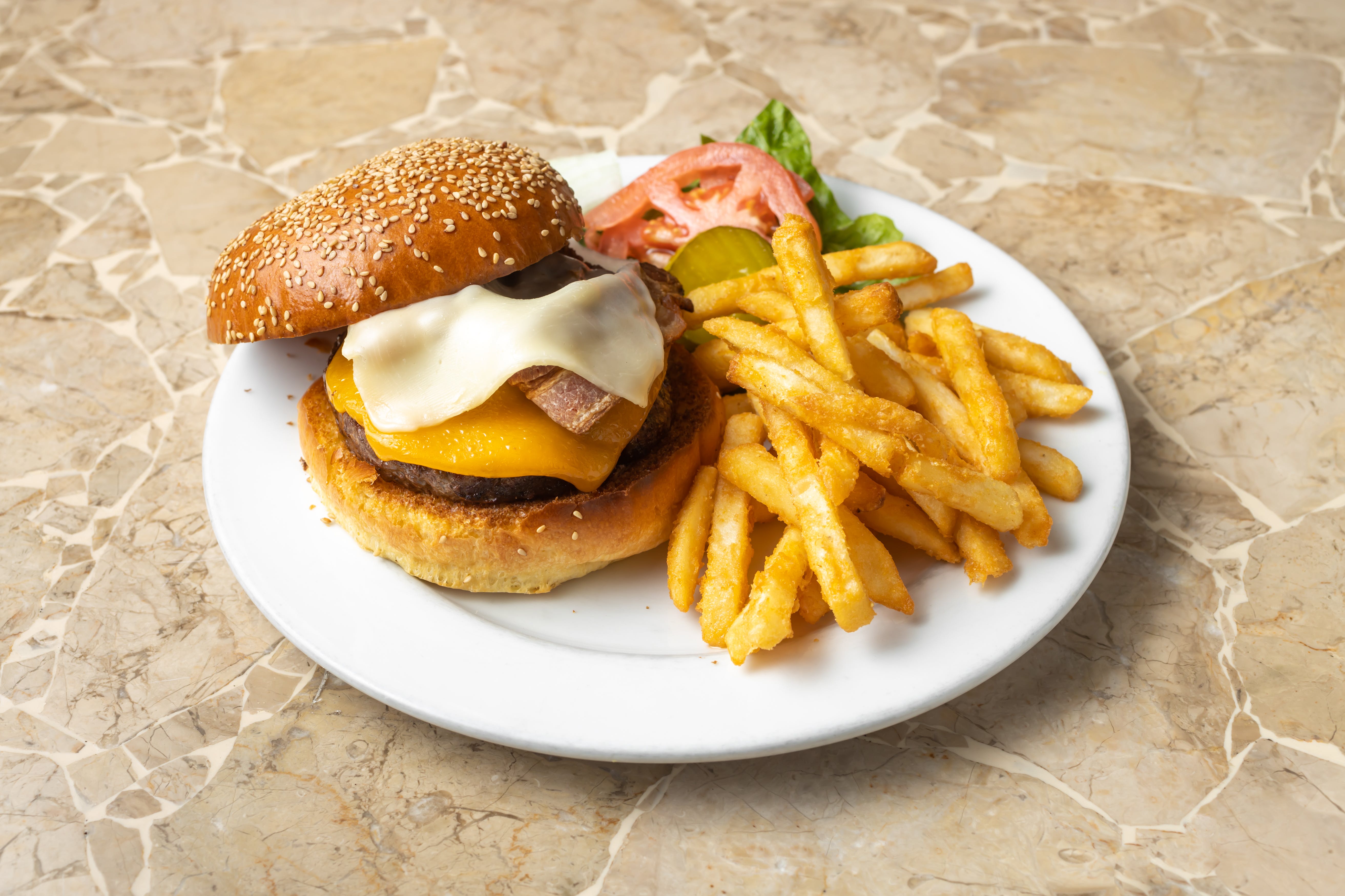 Order Oasis Burger - Burger food online from Oasis restaurant store, Sunnyside on bringmethat.com