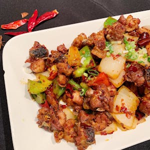 Order C1. 重庆辣子鸡 Chong qing spicy chicken food online from Red Pepper store, Lawrence on bringmethat.com