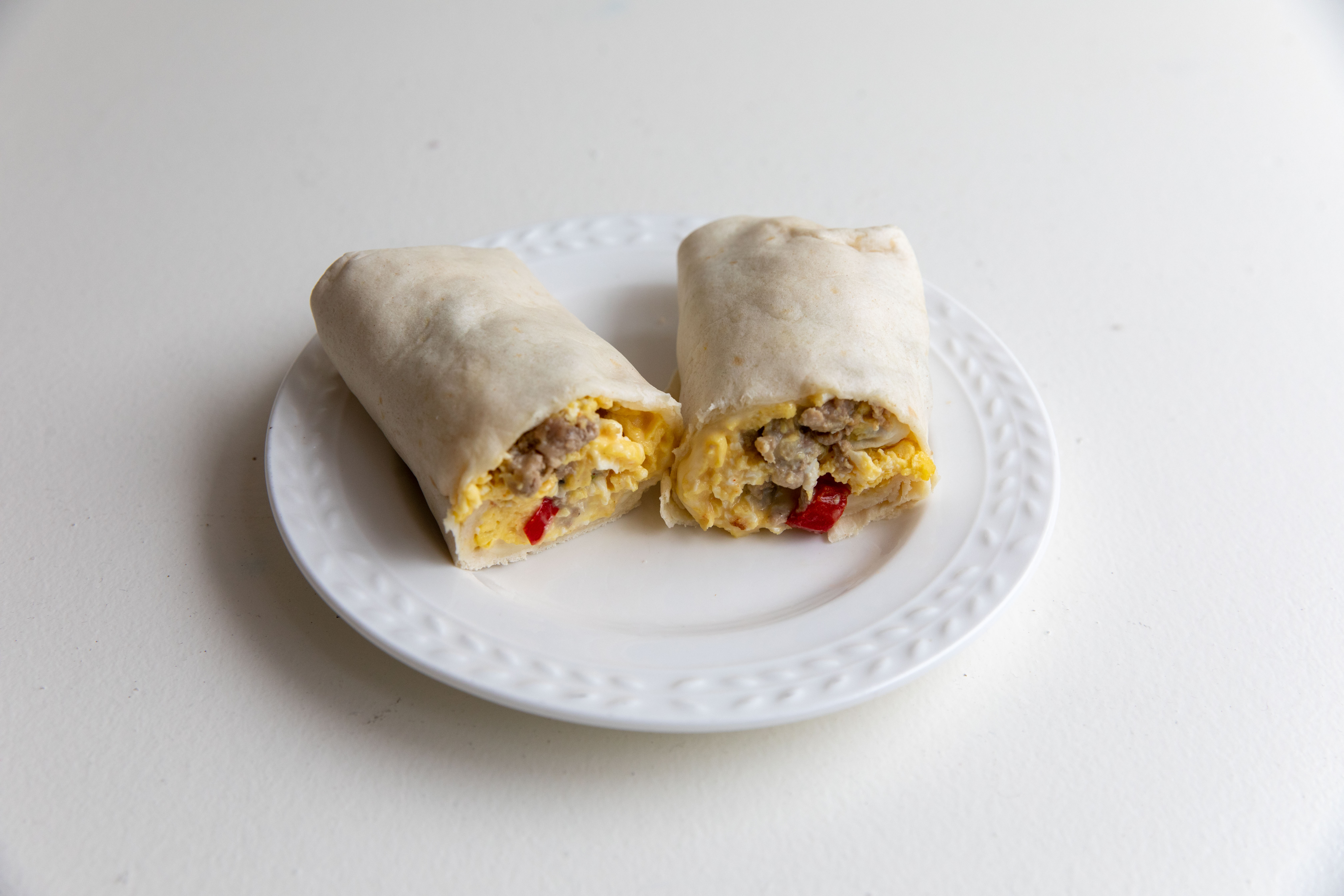 Order Breakfast Sausage, Egg, and Cheese Burrito food online from Terrace St Bakery store, Philadelphia on bringmethat.com