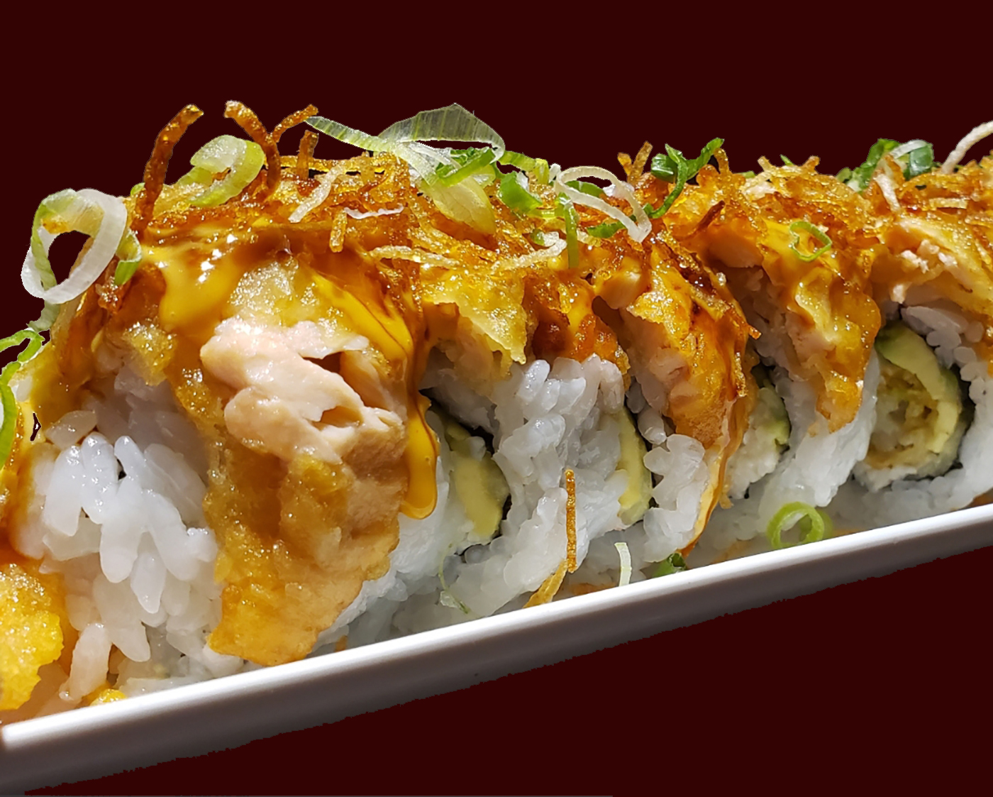 Order Salmon Tempura Roll  food online from Nonstop Sushi & Sake Bar store, Santa Monica on bringmethat.com