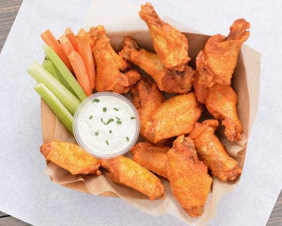 Order 12 Classic Bone-In Wings food online from Wing Spot store, Durham on bringmethat.com