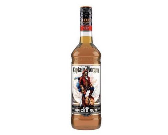 Order Captain Morgan Spiced 100 Proof, 750mL rum (50.0% ABV) food online from Cold Spring Liquor store, Liberty Hill on bringmethat.com