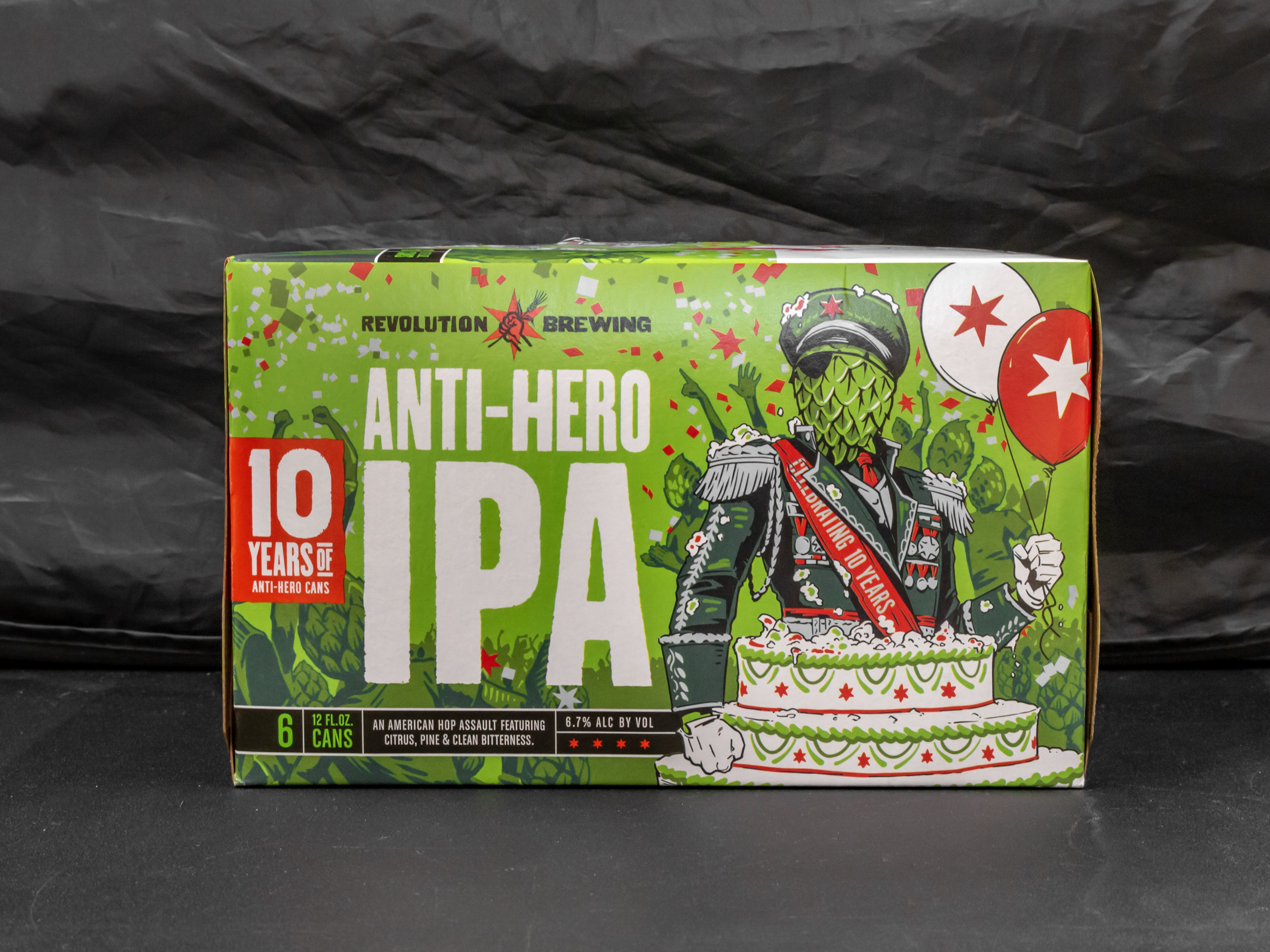 Order Revolution Anti Hero,6pk-12 12oz Canned Beer (6.7% Abv) food online from Gold Crown Liquors store, Chicago on bringmethat.com