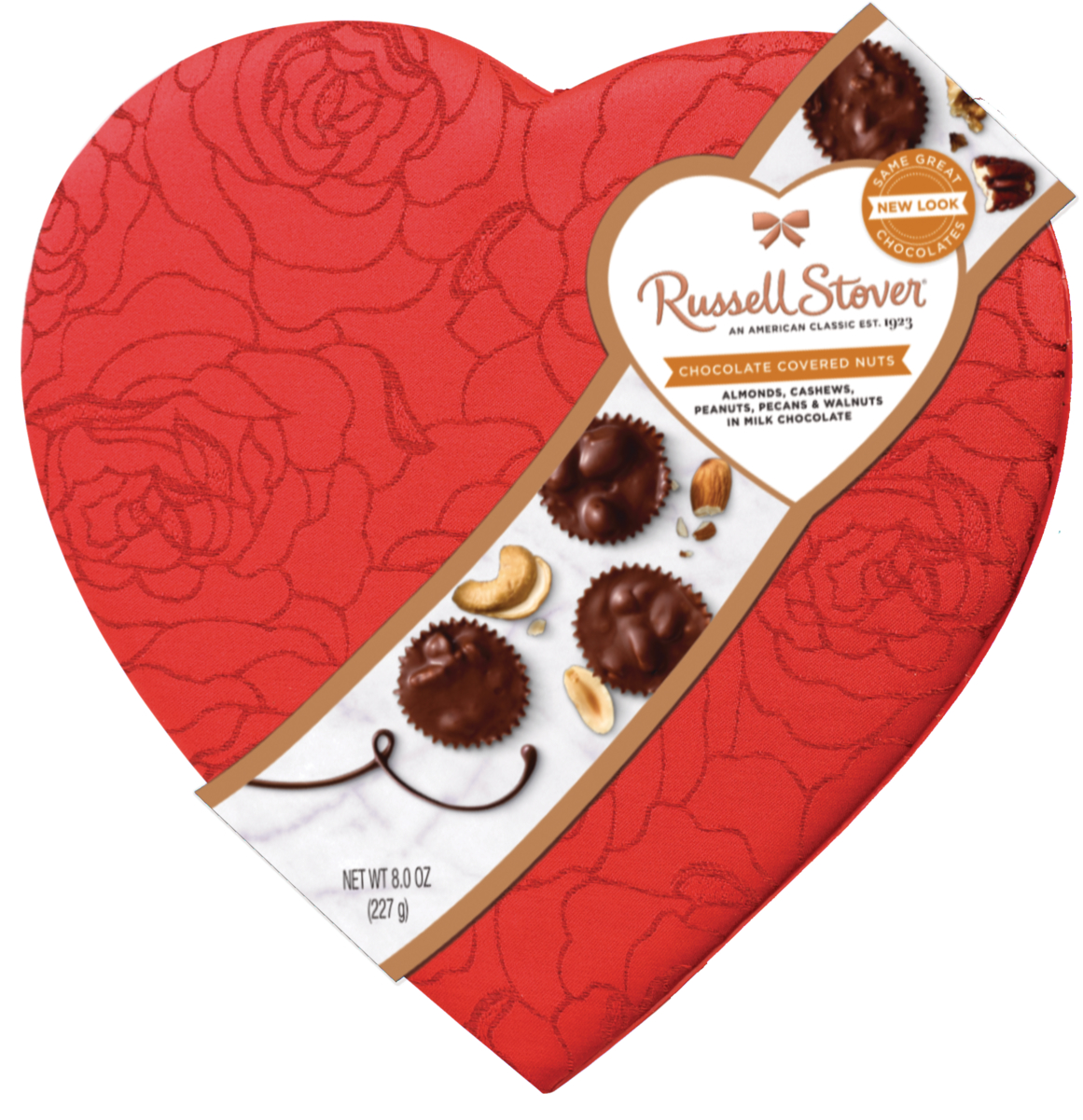 Order Russell Stover Nut Cluster Fabric Heart Box - 8 oz food online from Rite Aid store, MILLER PLACE on bringmethat.com