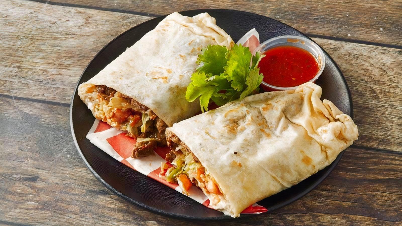Order SuperKing Burrito food online from Taco Burrito King store, Chicago on bringmethat.com