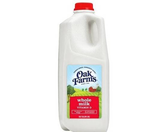 Order Oak Farms Whole Milk Half Gallon(64 oz) food online from Urban Value Corner Store store, Dallas on bringmethat.com