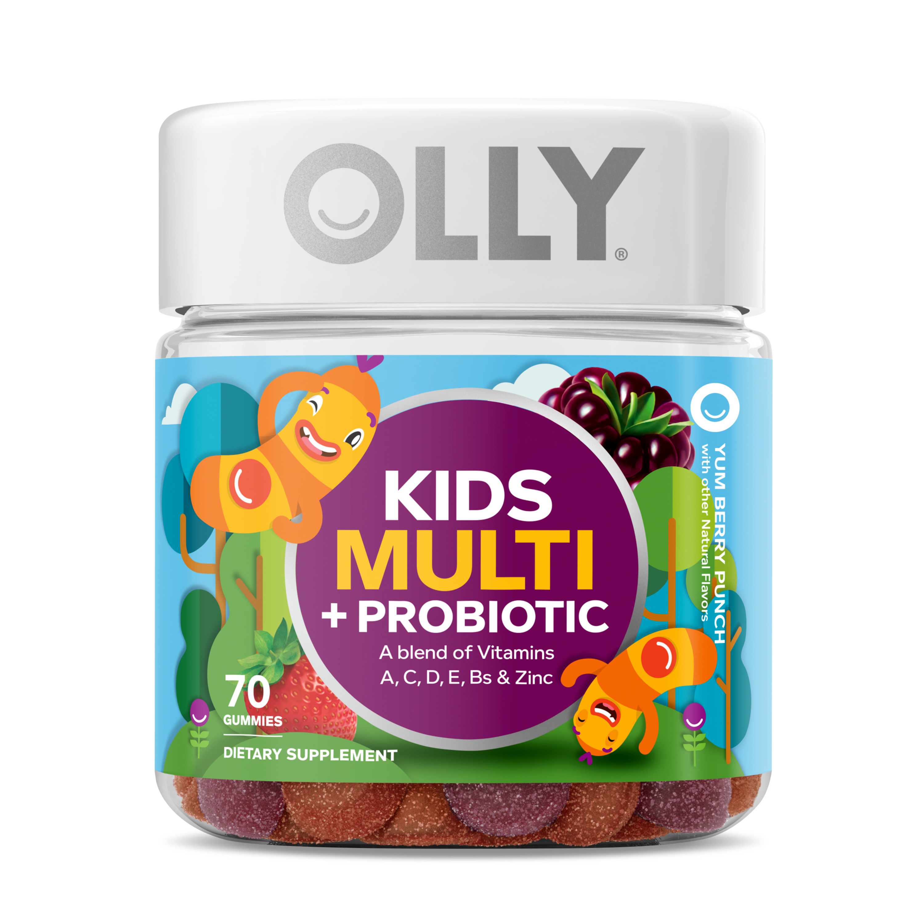 Order OLLY Kid's Multi + Probiotic Gummies, Yum Berry Punch - 70 ct food online from Bartell store, Edmonds on bringmethat.com