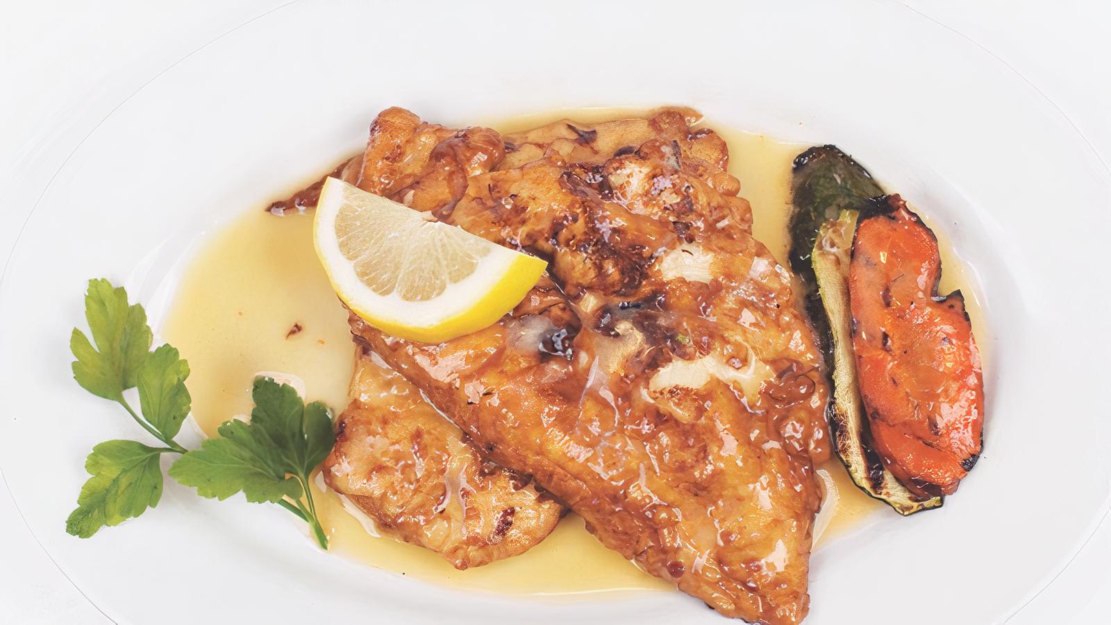 Order Chicken Francese food online from Umberto's Pizzeria store, New Hyde Park on bringmethat.com