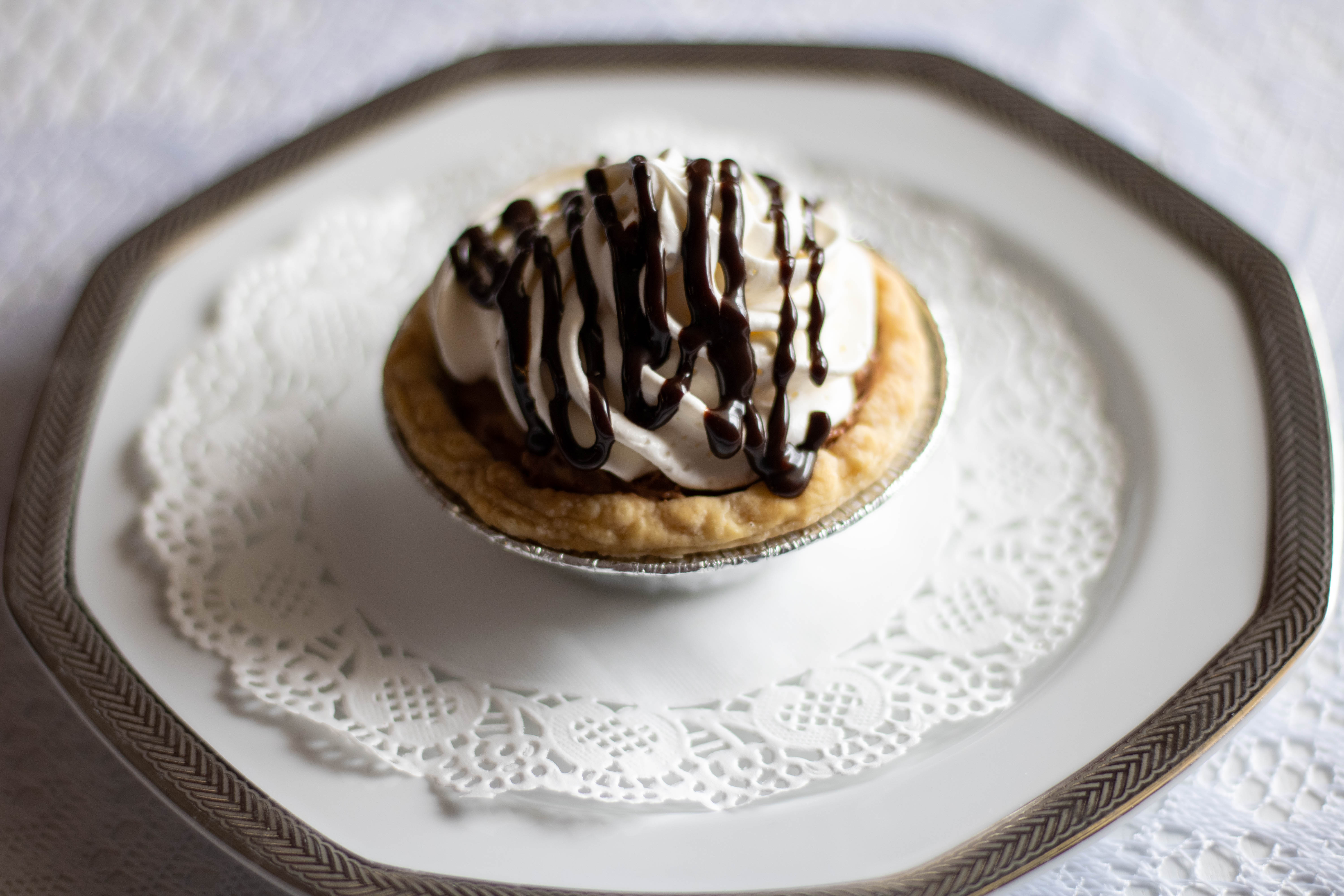 Order Mini Chocolate Cream Pie food online from Cynthia Kitchen store, Humble on bringmethat.com