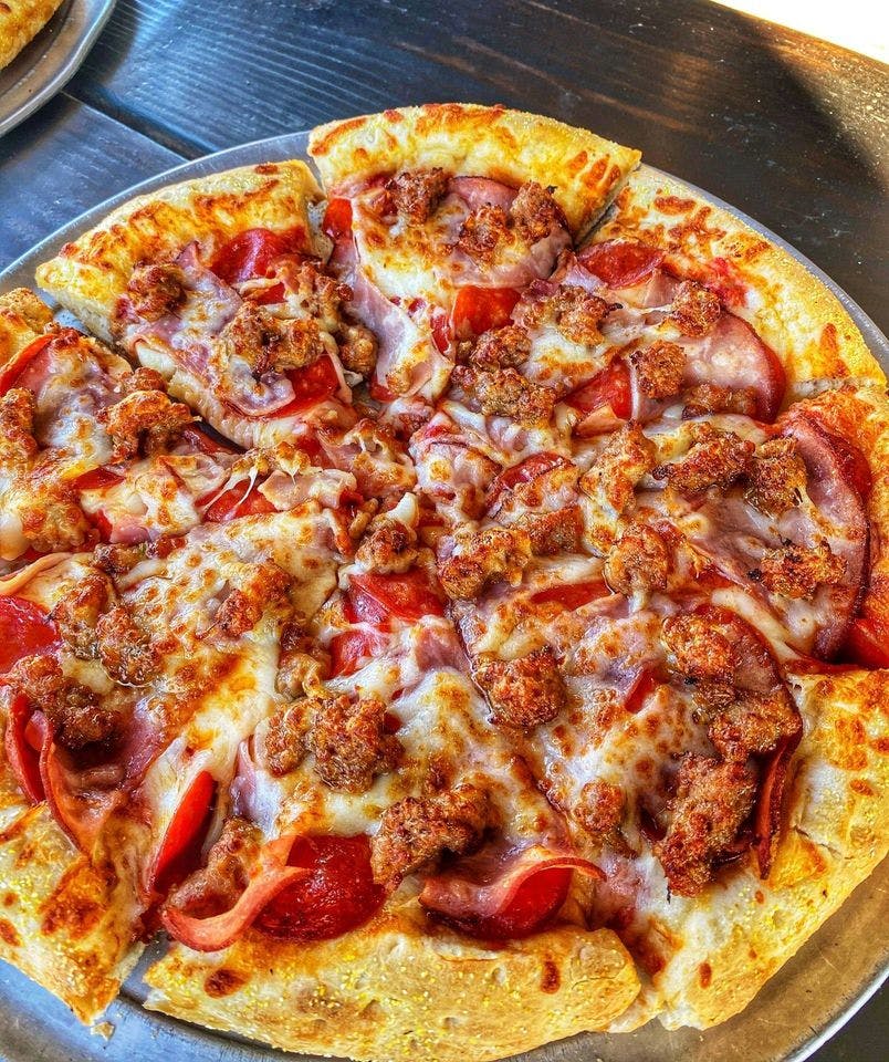 Order The Godfather Pizza - Large 14'' (10 Slices) food online from Baby Bro's Pizza & Wings store, El Monte on bringmethat.com