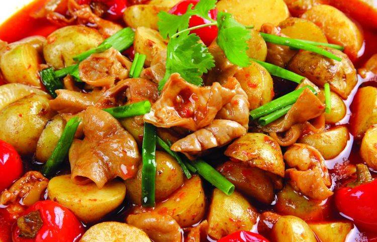 Order Pork intestine with potatos 土豆烧肥肠 food online from Our Zone store, Brighton on bringmethat.com