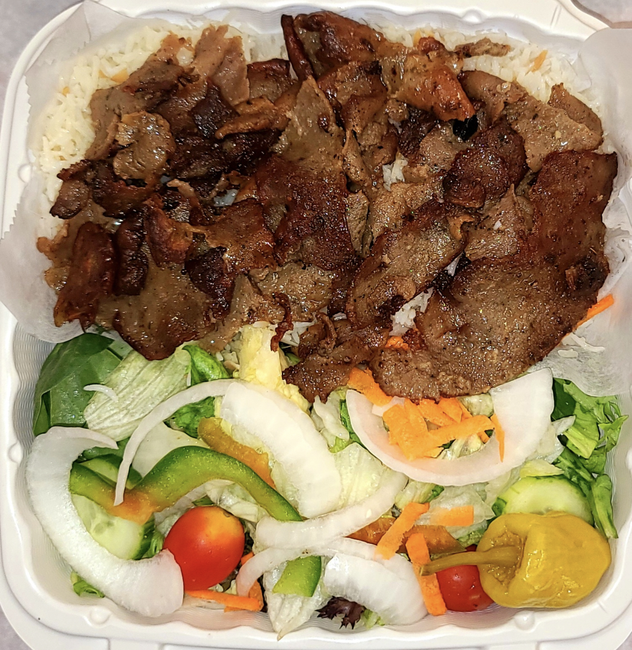 Order Gyro Meat Dinner food online from Gregory House Of Pizza store, Belmont on bringmethat.com