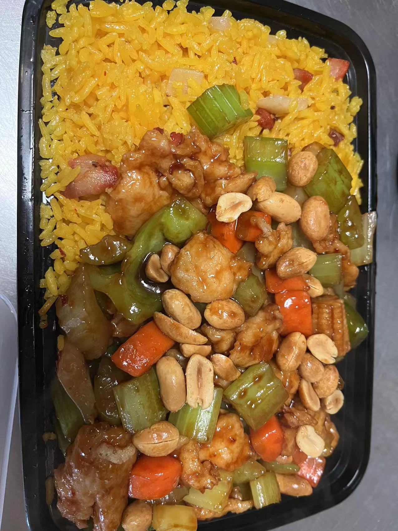 Order C14. Kung Po Chicken Combination Platter food online from Main Moon store, West Orange on bringmethat.com