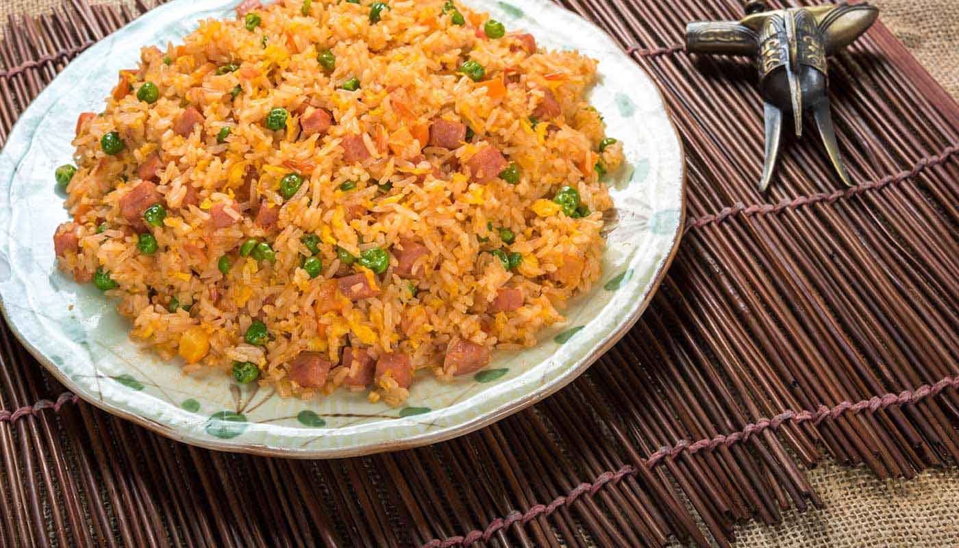 Order H10. Fried Rice with Ham and Egg (西炒飯) food online from Happy Harbor Cuisine store, Alhambra on bringmethat.com