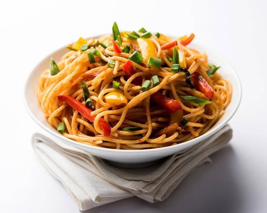 Order Schezwan Vegetable Noodles food online from Vegetarian Chinese Snob store, Bloomington on bringmethat.com