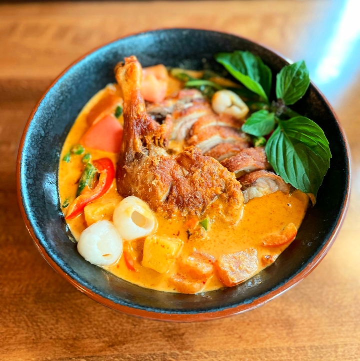 Order M-11 Lychee Duck Curry food online from Malii Thai Kitchen store, New York on bringmethat.com