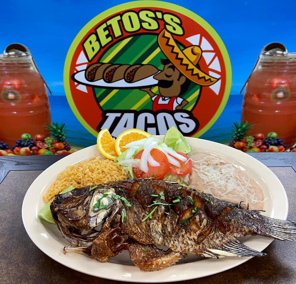 Order Mojarra Frita food online from Beto's tacos and grill store, Las Vegas on bringmethat.com