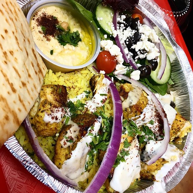 Order Chicken Kabab Plate food online from Moe Gyro store, Hurst on bringmethat.com