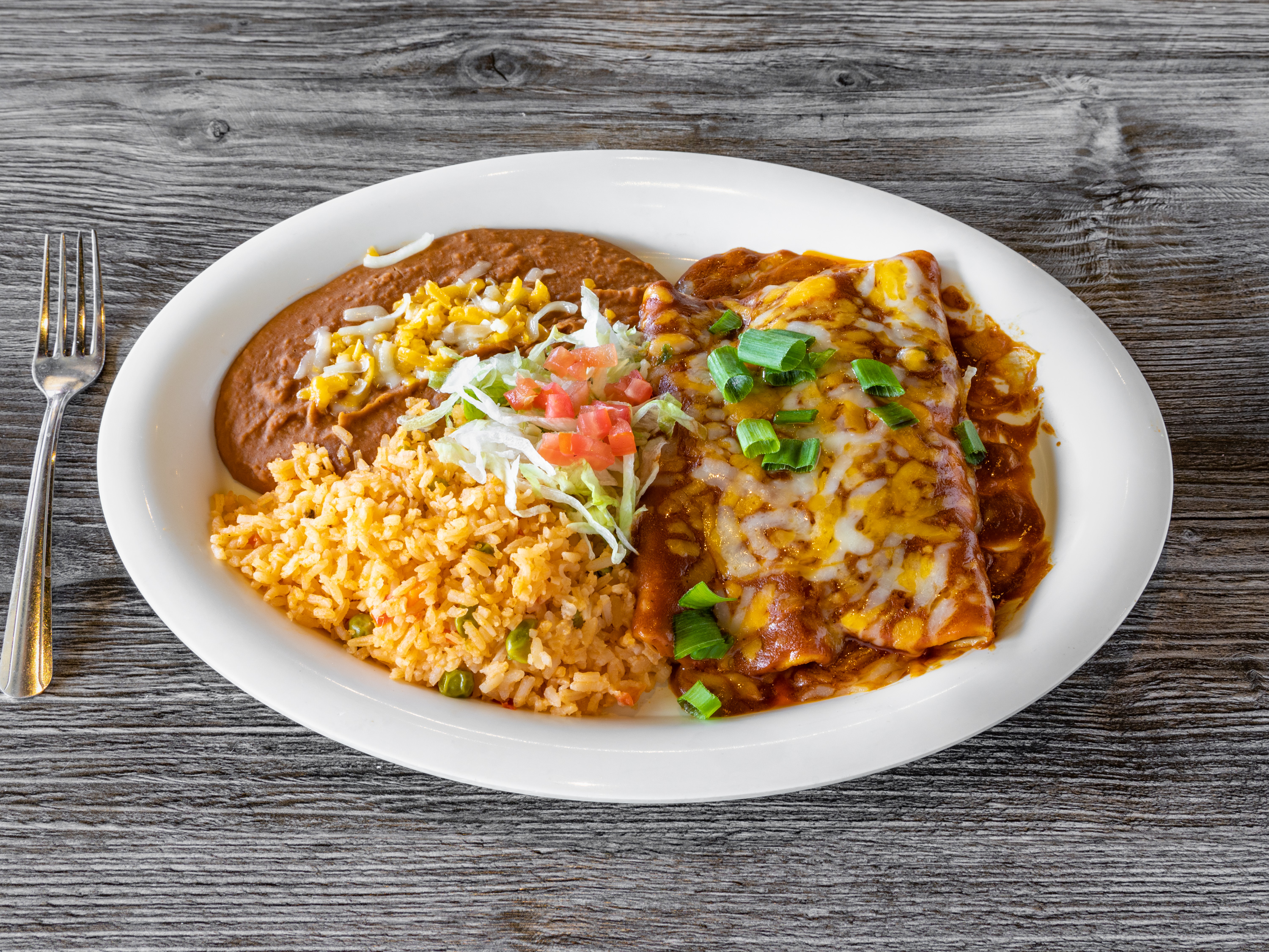 Order 2 Cheese Enchiladas* food online from Caramba store, Scottsdale on bringmethat.com