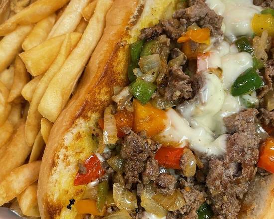 Order Open-Faced Cheesesteak Sandwich food online from Mak MaMa's Coney Cafe store, Killeen on bringmethat.com